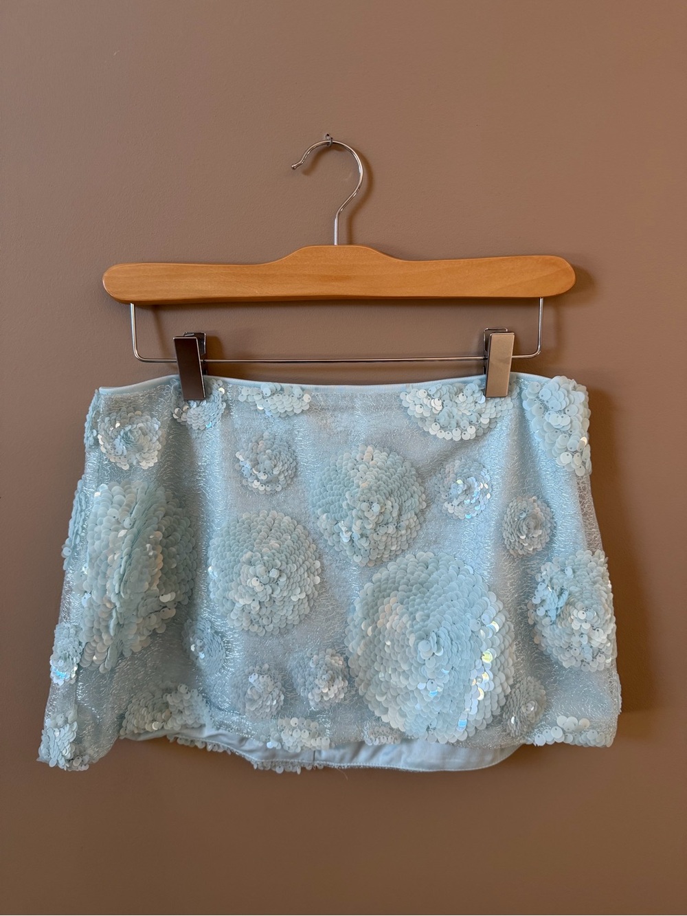 Windsor Sequin Floral Mini Skirt - Size S